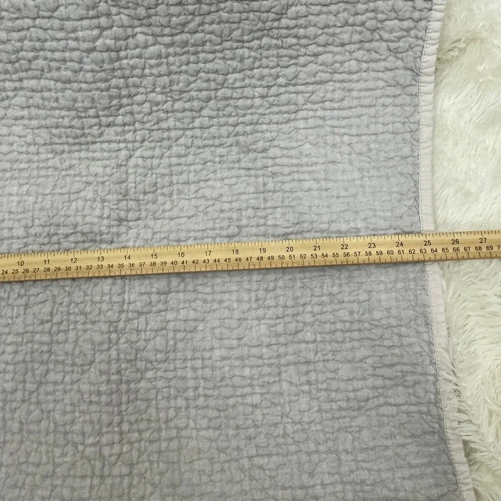 2 EILEEN FISHER Home Standard Quilted Pillow Covers Shams‎ Linen Cotton Blend